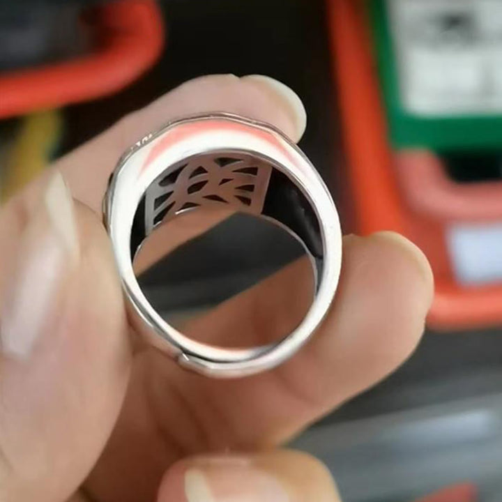 Ring 925 Silber Sanskrit-Design Schutz Kraft Energie Glück Fingerring
