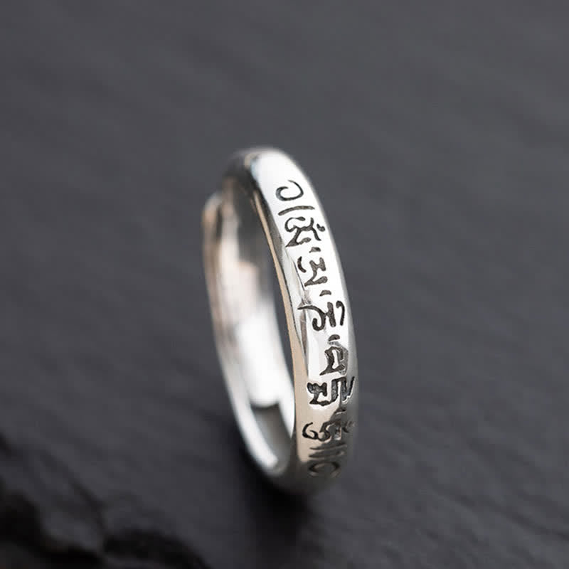 Ring 925 Silber Om Mani Padme Hum Liebe Frieden Schmuck