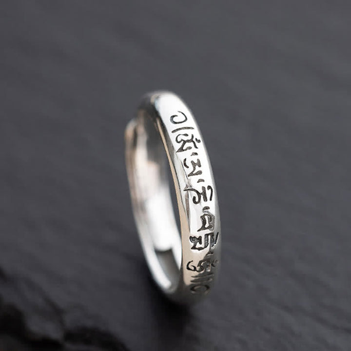 Ring 925 Silber Om Mani Padme Hum Liebe Frieden Schmuck