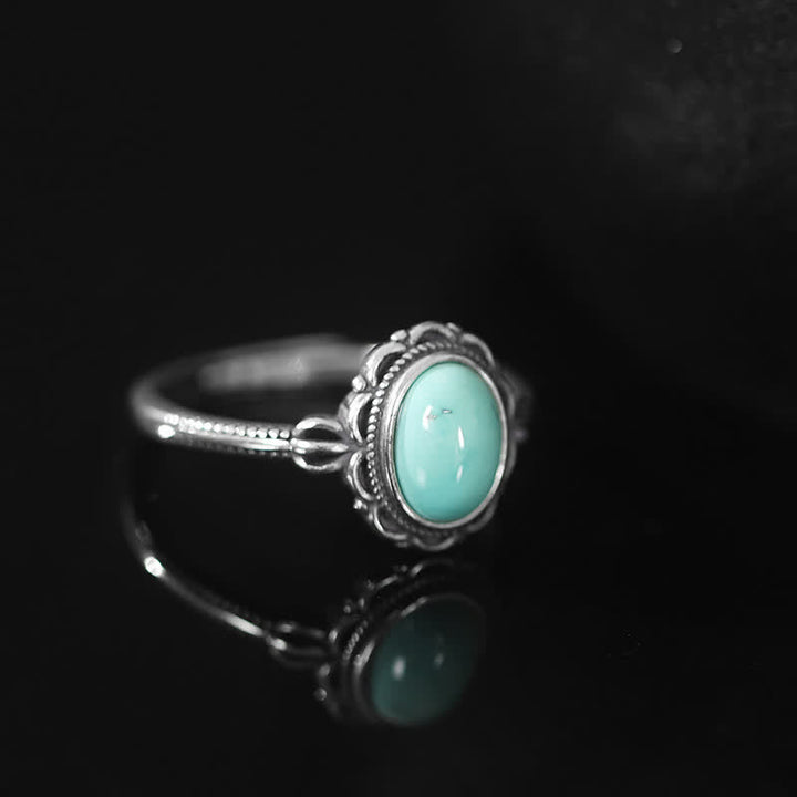 Ring 925 Silber Türkis Achat – Schutz und Harmonie