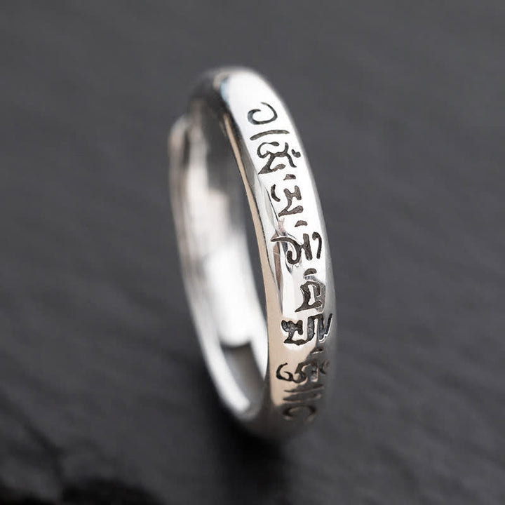 925er Silber Ring Om Mani Padme Hum Liebe Frieden Schutz