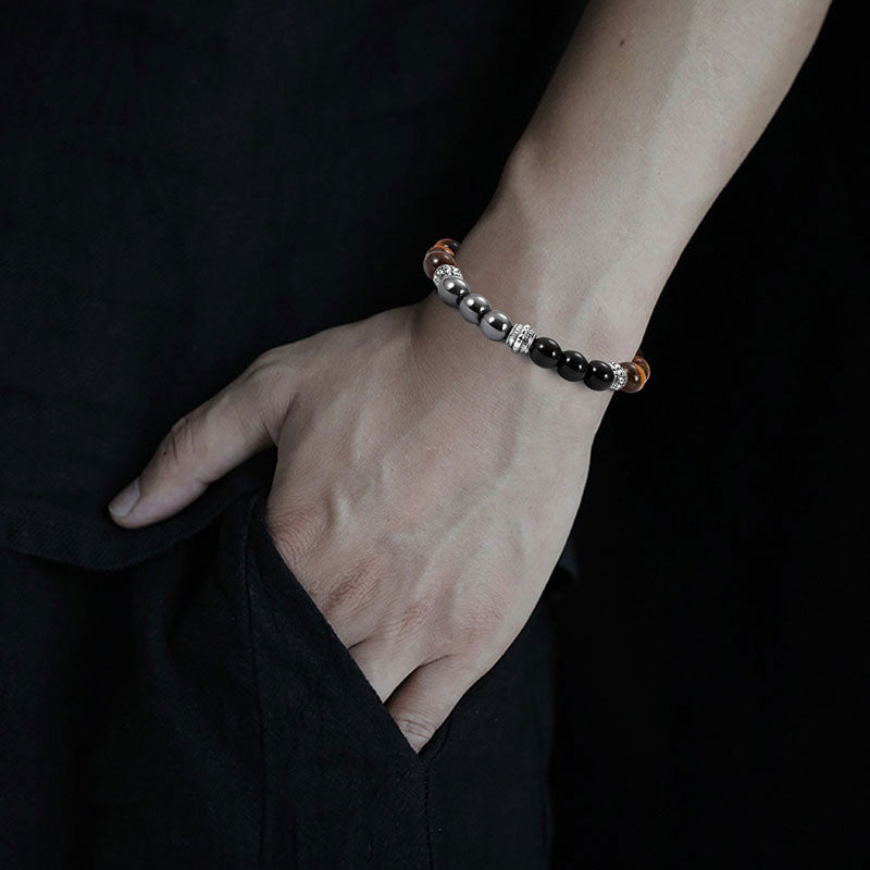 Armband Tigerauge Hämatit Glück Heilung