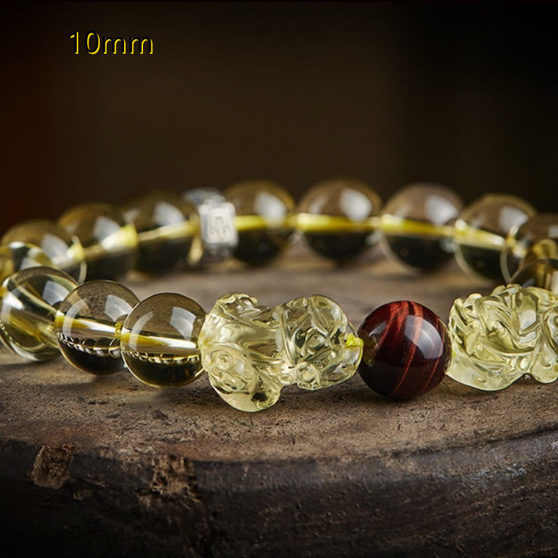 Armband Tigerauge Citrin Pixiu – Schutz & Wohlstand