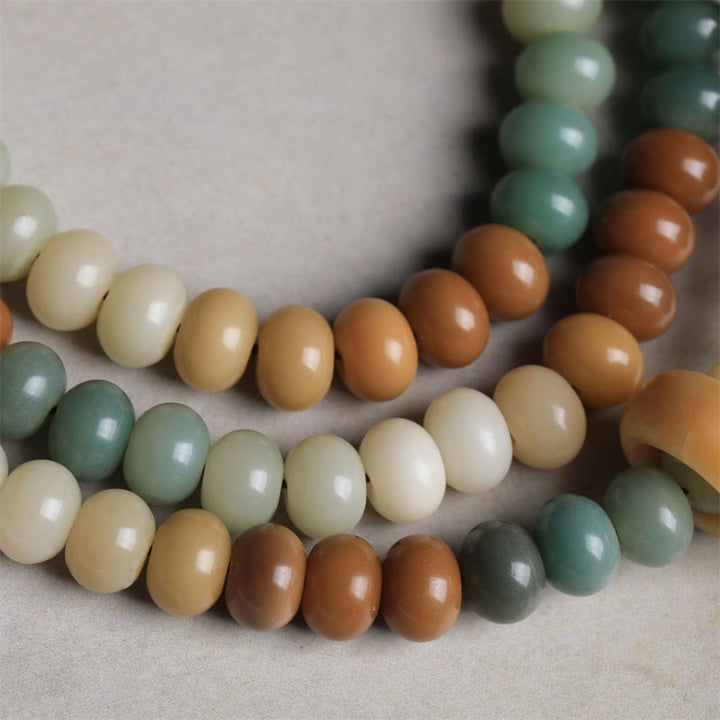 Mala Bodhi – Frieden Energie Perlenarmband Naturstein mehrfarbig elegant.