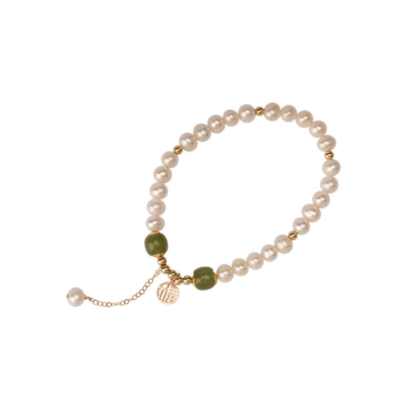 Armband Perle Jade – Glück mit grünen Steinen elegant.