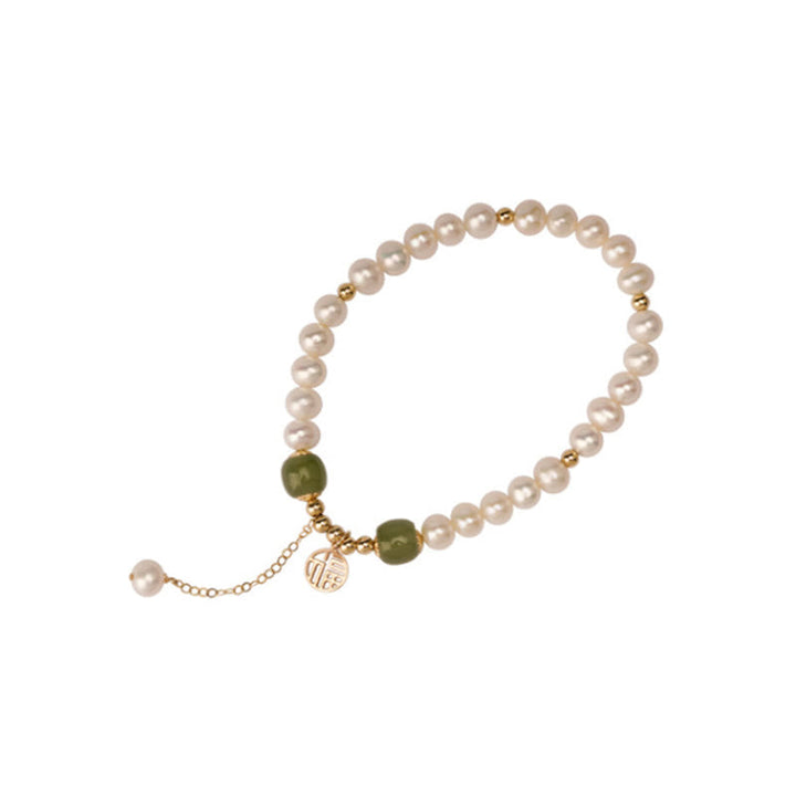 Armband Perle Jade – Glück mit grünen Steinen elegant.