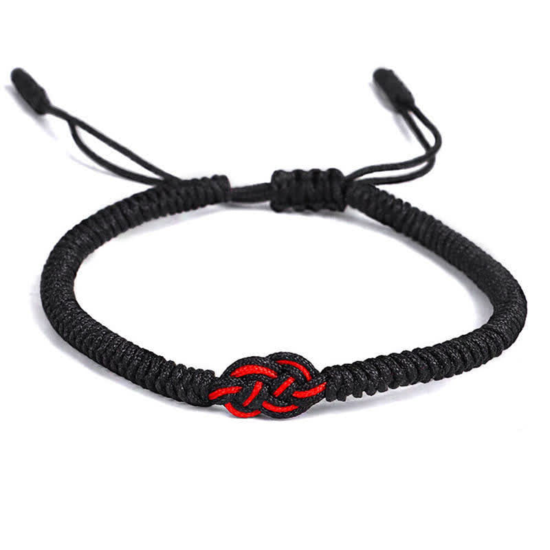 Armband Rot Schwarz Chinesischer Knoten - Schutz