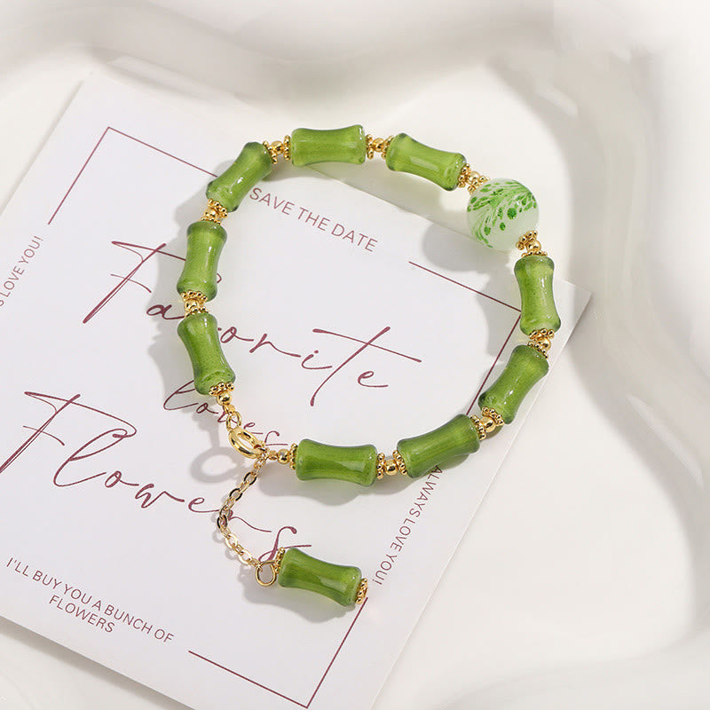 Armband Kristall Achat Bambus – Wohlstand