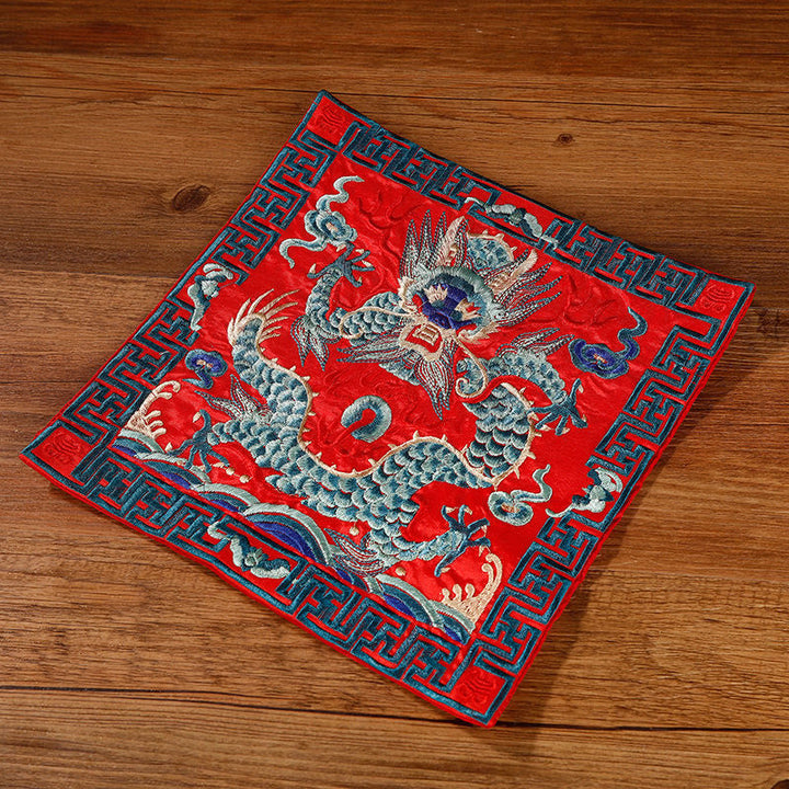 Tee Untersetzer Kranich Phönix Drache Kirin Rot-Grüner Drache