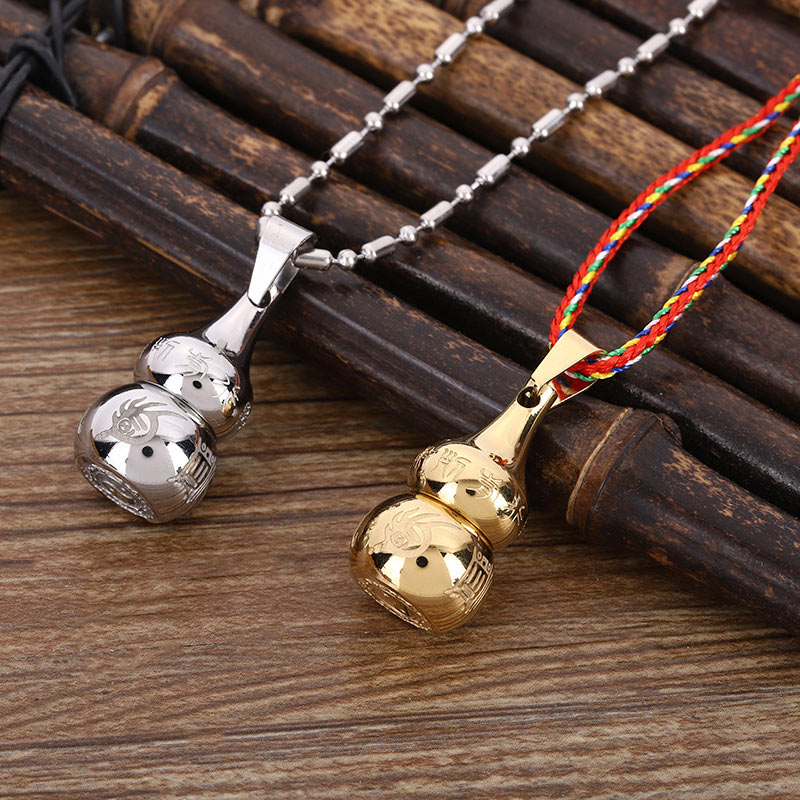 Kette Titanium Kürbis Anhänger gold silber Tibet Harmonie