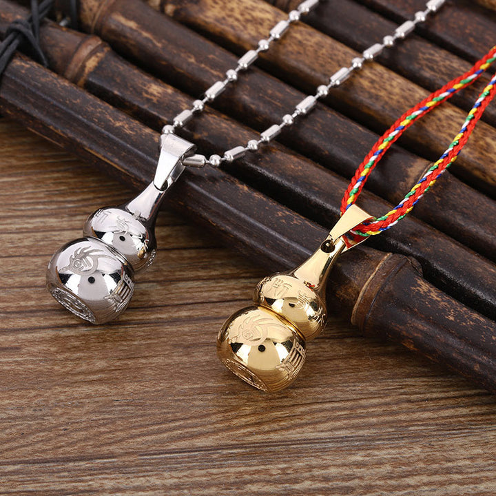 Kette Titanium Kürbis Anhänger gold silber Tibet Harmonie