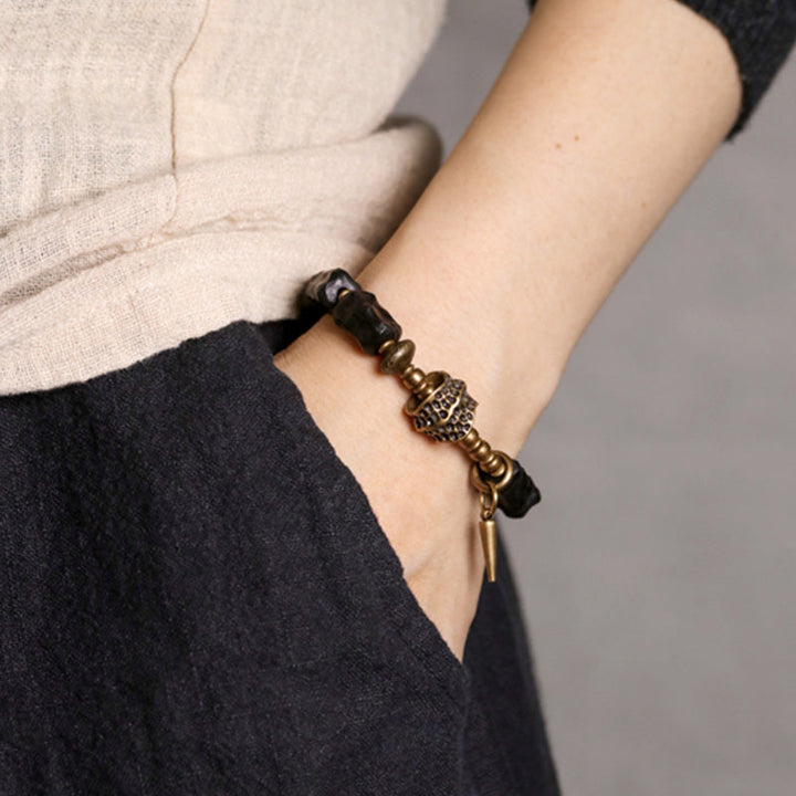 Armband Kupfer Ebenholz Paar Schutz Balance am Handgelenk getragen elegant