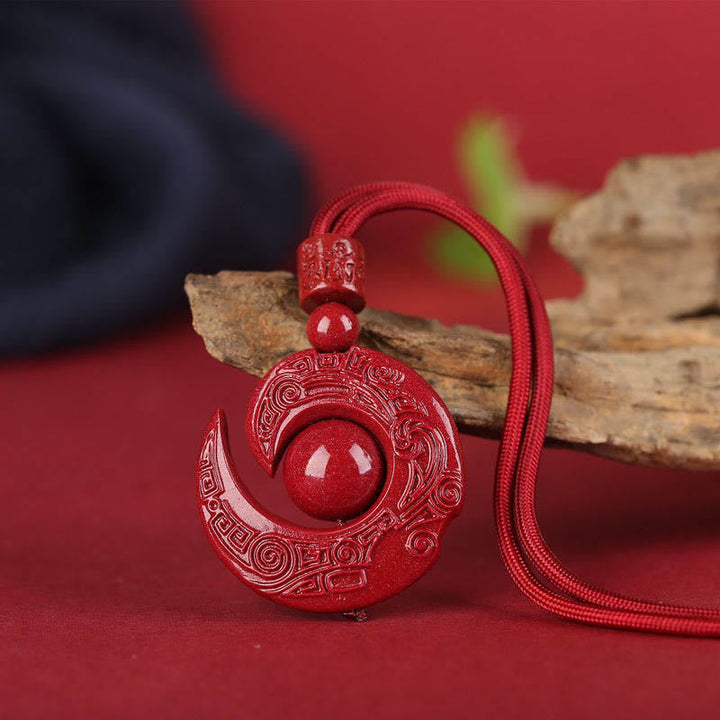 Kette Anhänger Rot Natur Glück Harmonie