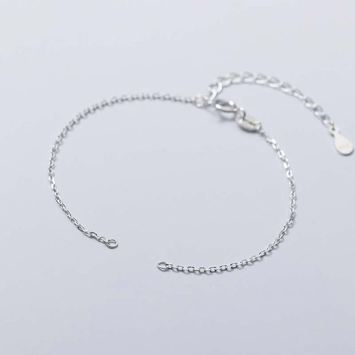 Elegantes Silberarmband 925er Silber Segen Segen minimalistisches Design Kettenglieder