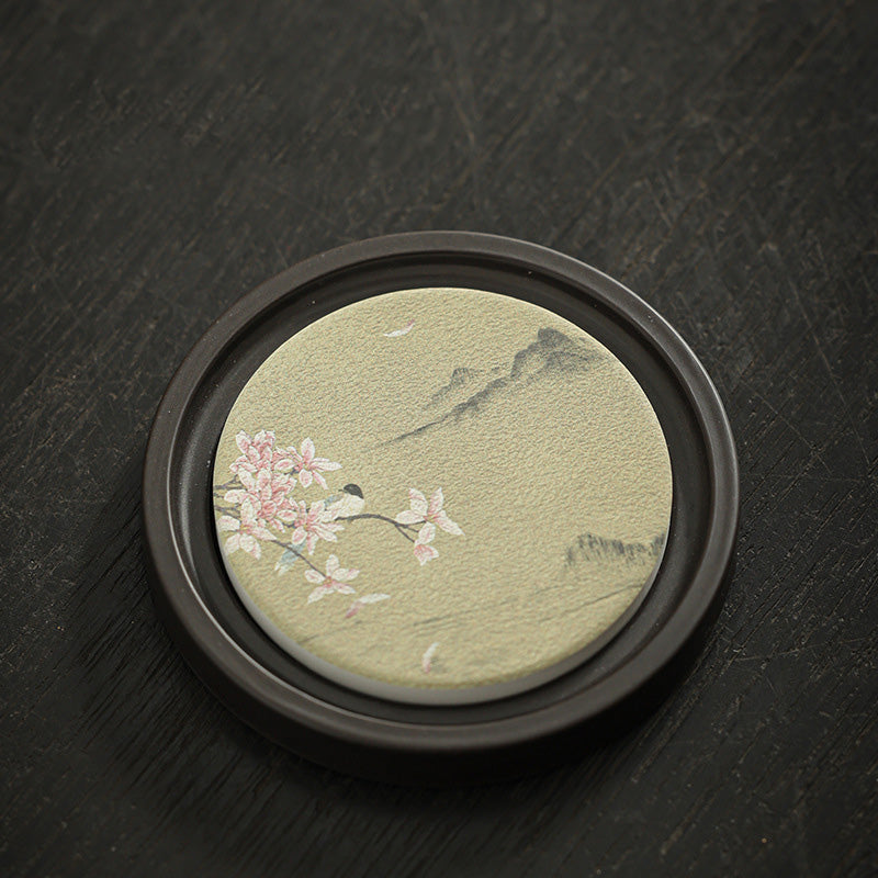 Teetassen Mit Untertasse Pflaumenblüte Keramik Magnolie