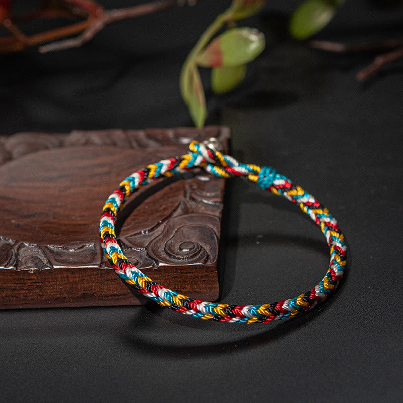 Armband Tibet Fünf Farben Schnur "Schutz"
