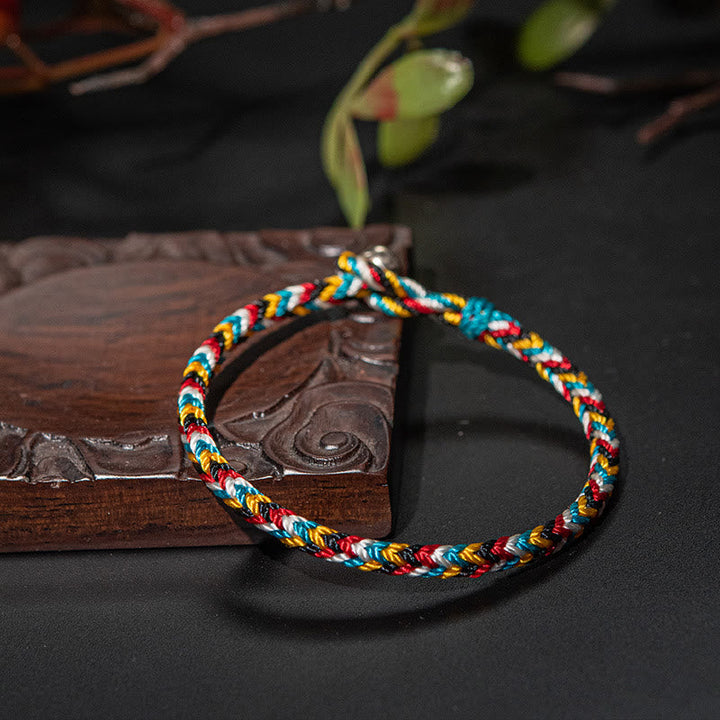 Armband Tibet Fünf Farben Schnur "Schutz"