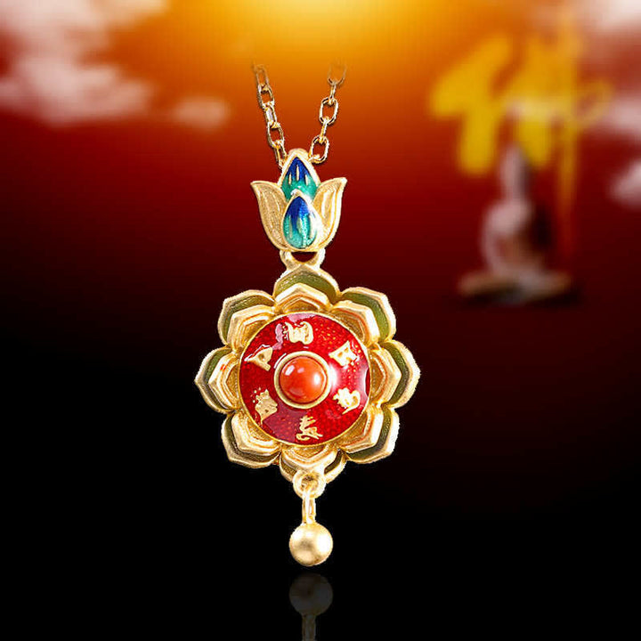 Kette Lotus Blüte Gold Meditation