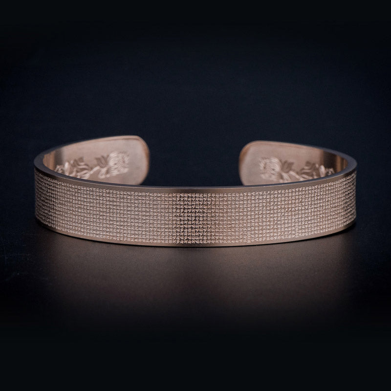 Armband Shurangama Mantra Gravierung Titanstahl elegantes Accessoire Segen