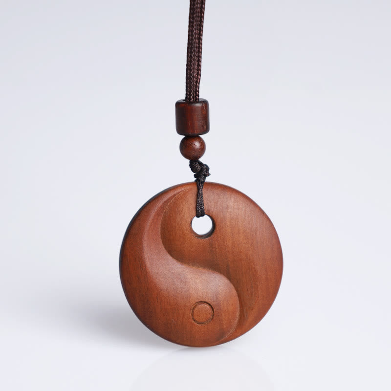 Jujubaholz Yin Yang Anhänger Schutz Balance Harmonie
