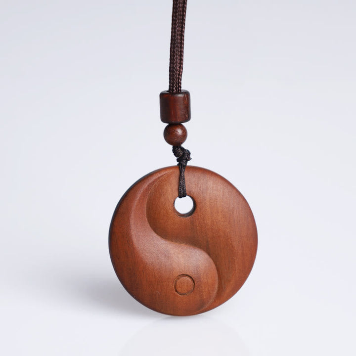 Jujubaholz Yin Yang Anhänger Schutz Balance Harmonie