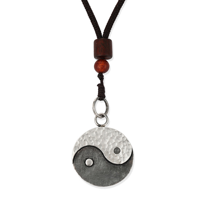Kette Sterling-Silber Yin Yang Anhänger Balance Harmonie