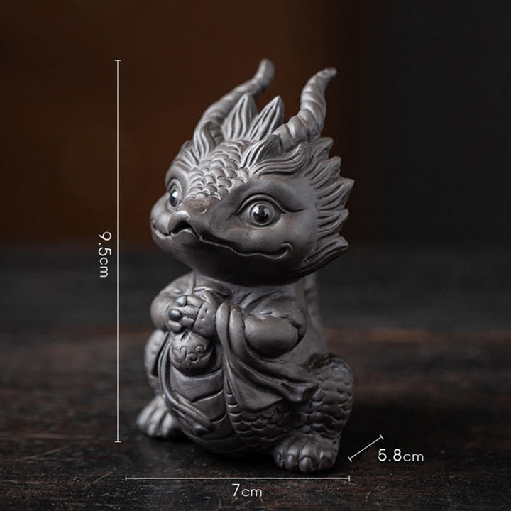 Drachen Figur Little Dragon Girl-Black 7*5.8*9.5cm
