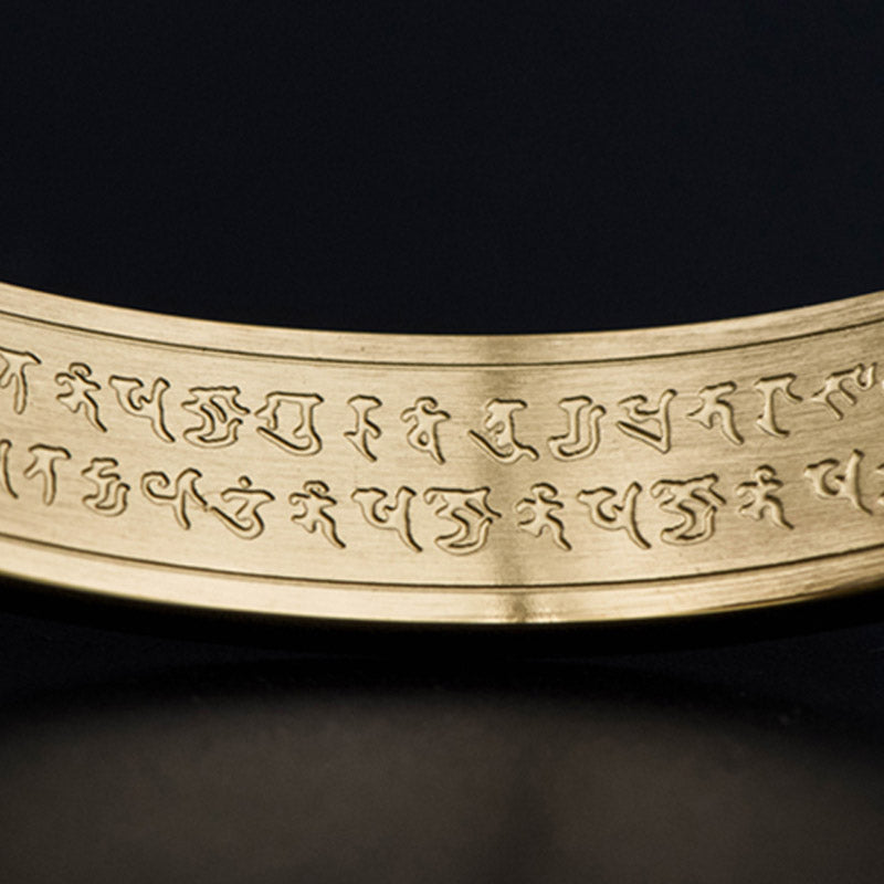 Armband Shurangama Mantra Gravierung Titanstahl Segen elegant