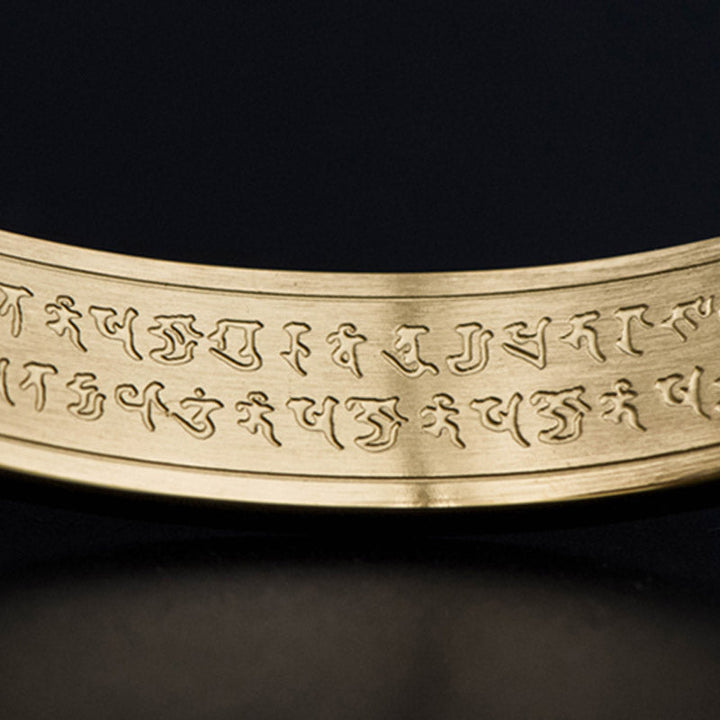 Armband Shurangama Mantra Gravierung Titanstahl Segen elegant