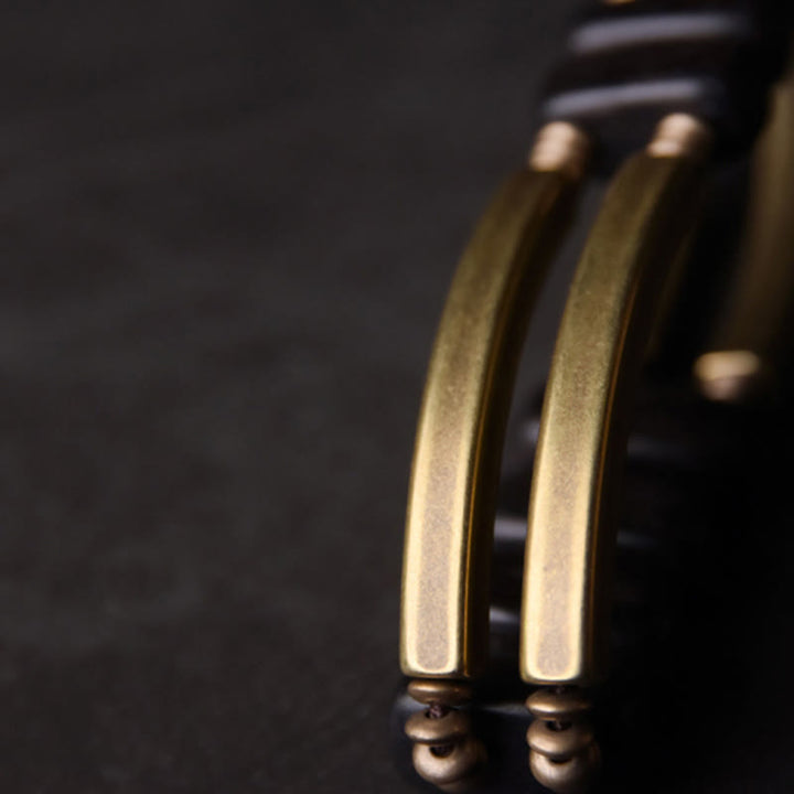 Armband Kupfer Ebenholz Balance Energie elegantes Design Naturstein