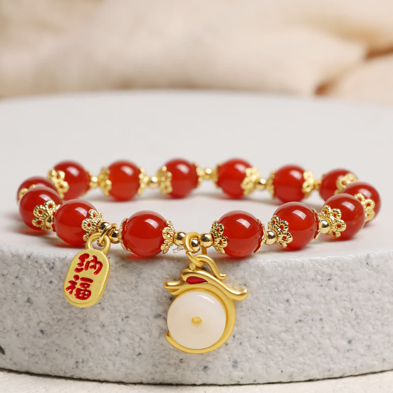 Armband Drachenjahr - Aventurin Achat "Glück"