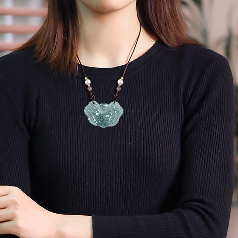Anhänger Jade Kette Schmuck Wohlstand Glück