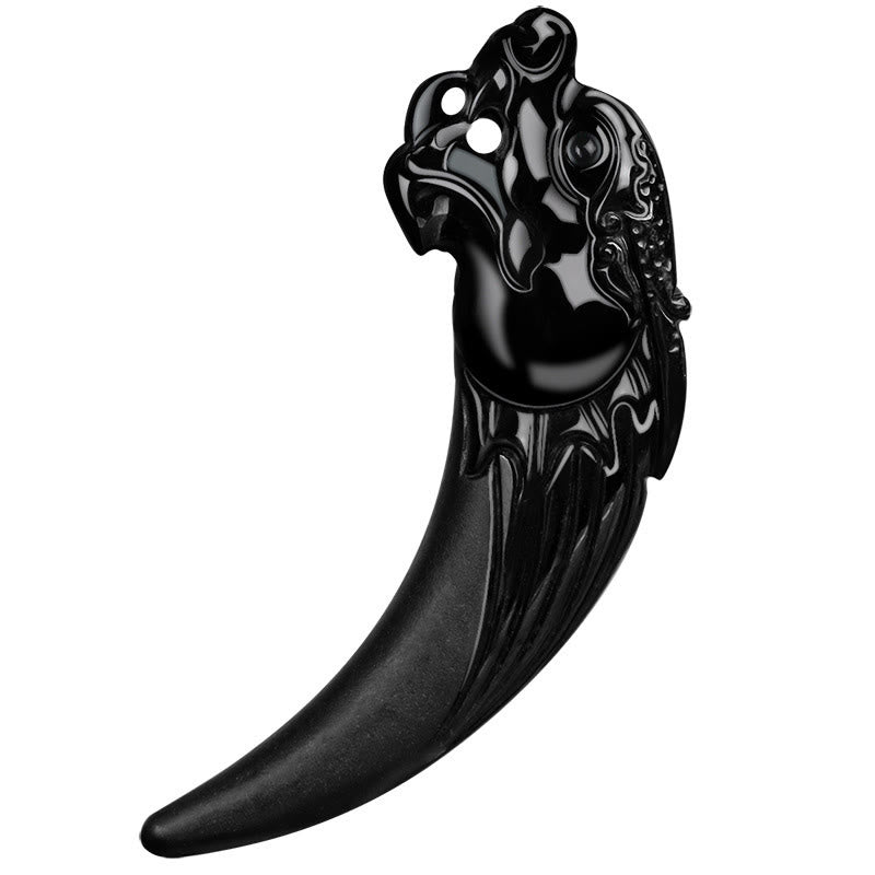 Schwarze Jade Drachen Kralle Anhänger Schutz
