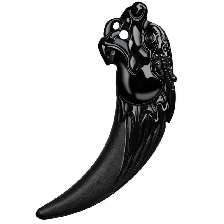 Schwarze Jade Drachen Kralle Anhänger Schutz