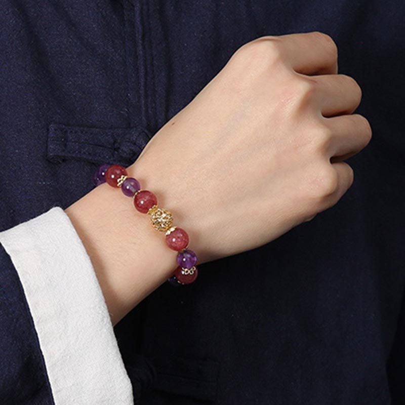 Armband Citrin Amethyst Rutilquarz Wohlstand