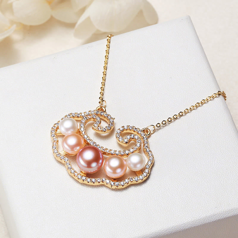 Perle Kette Kupfer Gold Harmonie