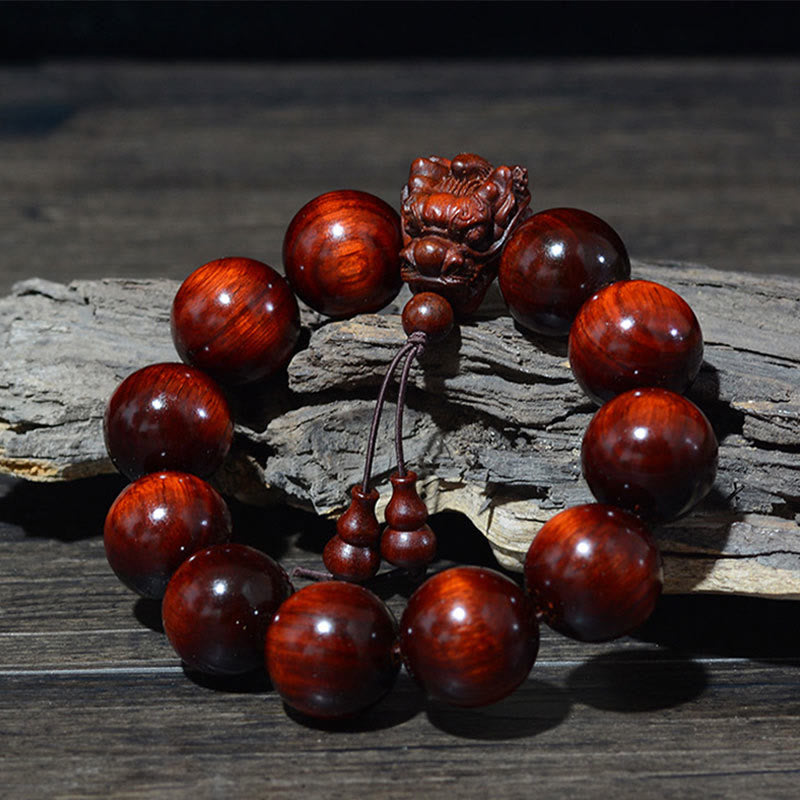 Armband Drache Sandelholz – Schutz & Kraft