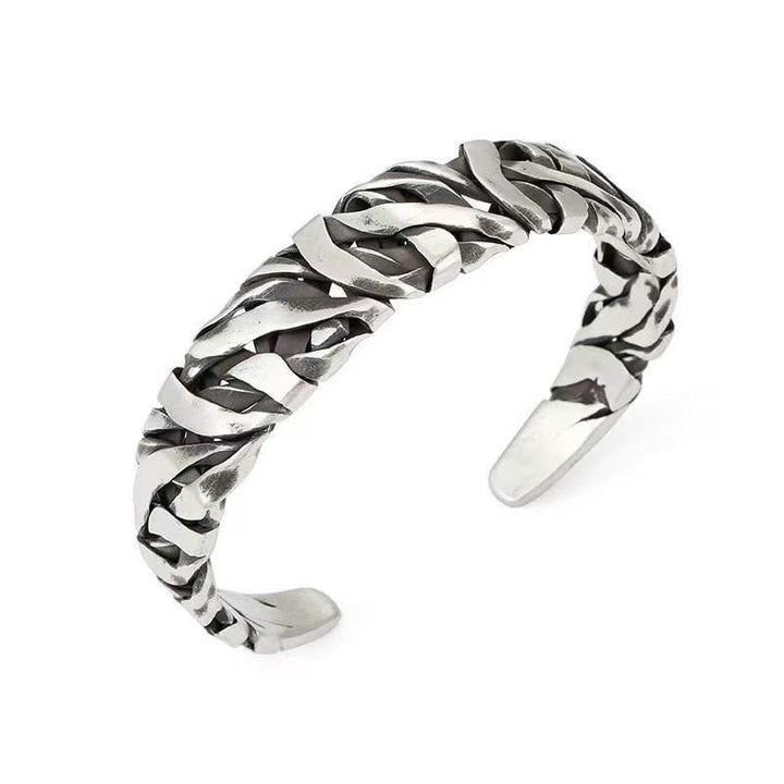 Silbernes gedrehtes Armband – Heilung & Energie Handgelenk elegant