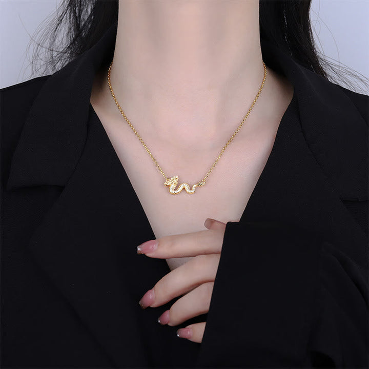 Kette 925er Silber Drachen Jahr Glück gold