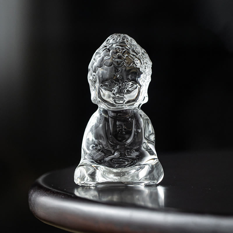 Buddha-Statue Tathagata Liuli Mini Transparenter Buddha