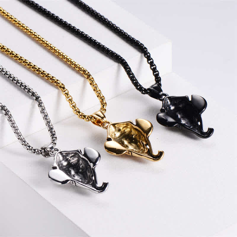 Ganesha Anhänger Titanstahl Kette Schmuck
