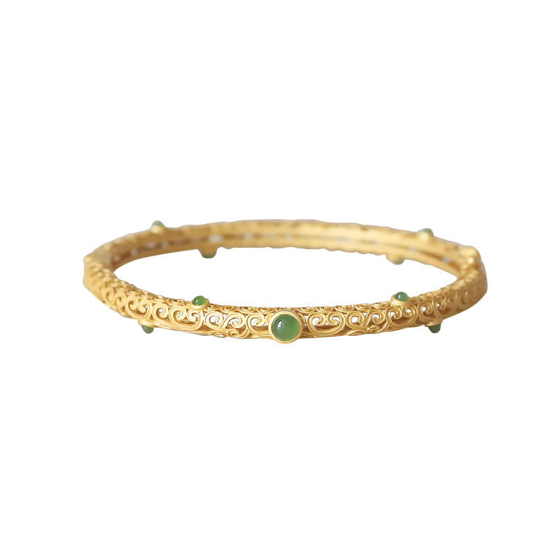 Armband Jade Kupfer Glückswolken - Beruhigung