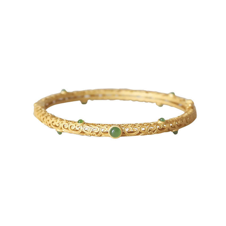 Armband Jade Kupfer Glückswolken - Beruhigung