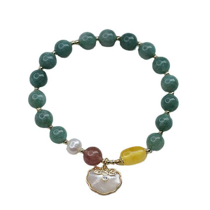 Armband Jade Seemuschel – Glück & Harmonie