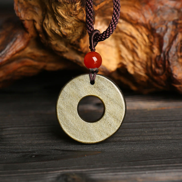 Anhänger Kette Disc Gold Glücksbringer