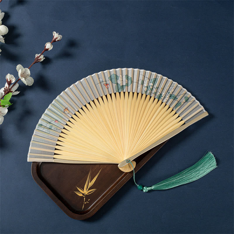 Japanisch Fächer Lotus Begonie Jasmin Jasmin Schmaler Fächer / Spezial-Quaste