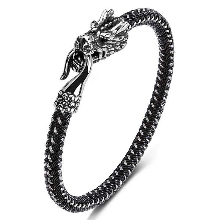 Armband Drachen Schutz Glück silberfarbenes Metall Drachen-Design elegantes Schmuckstück