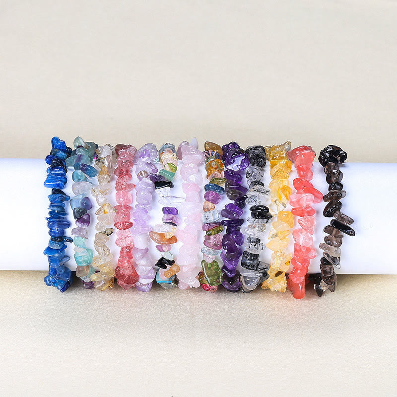 Armband Kristall Wärme bunte Edelsteine elastisch natürlich gemischt