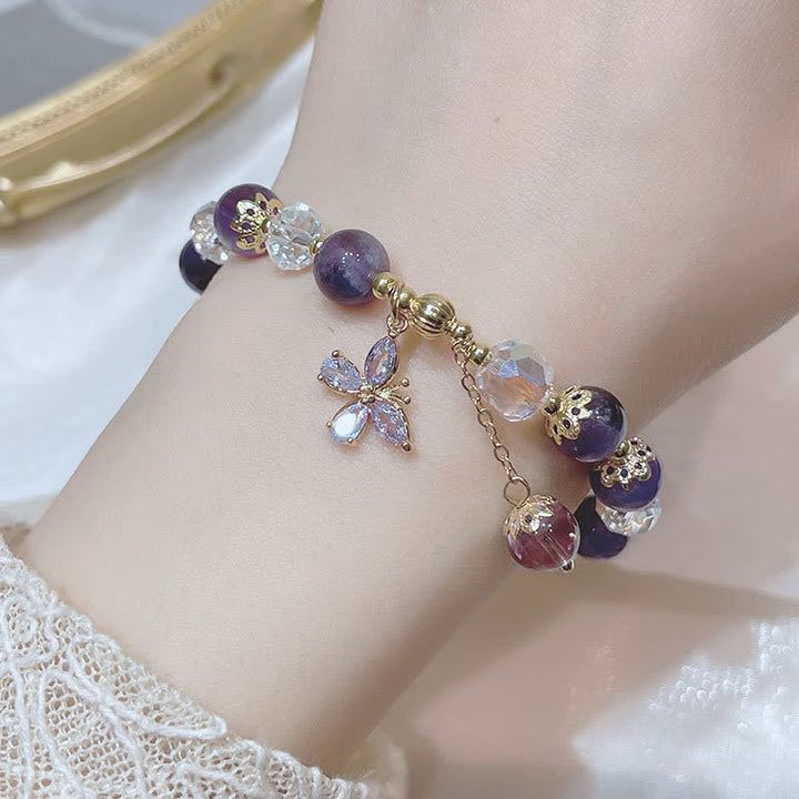 Amethyst Armband Schmetterling