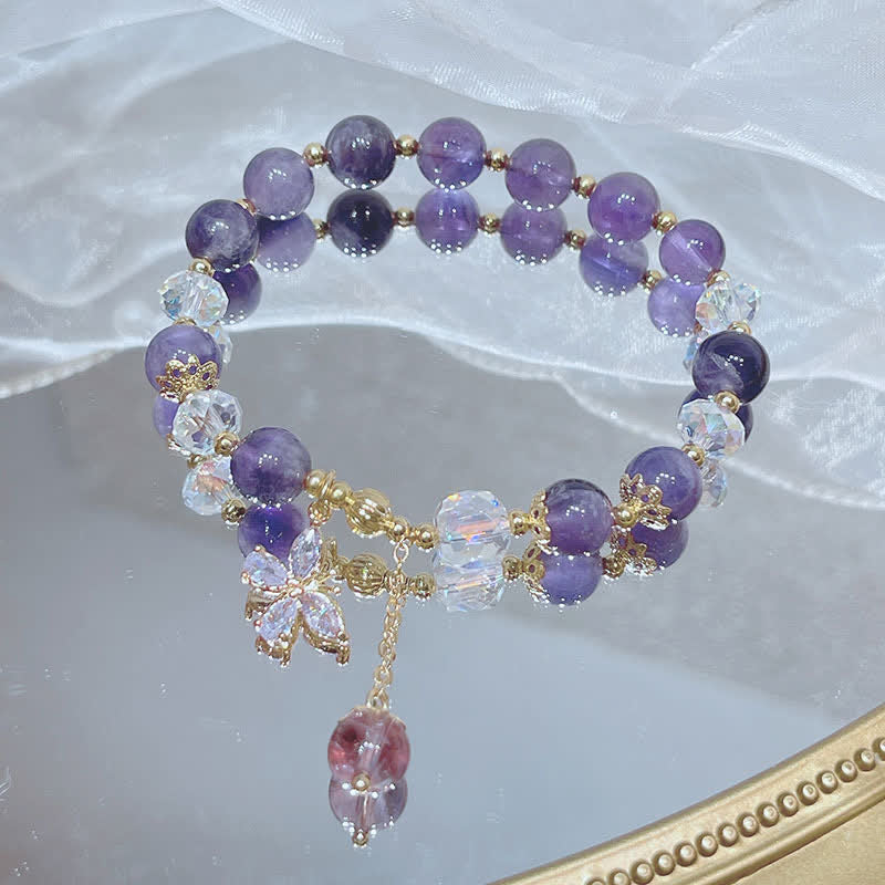 Amethyst Armband Schmetterling